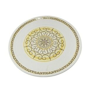 MAX SCHONFELD Vtg MS KILNS Sierra Casual Ironstone Yellow Stoneware 10" Plate